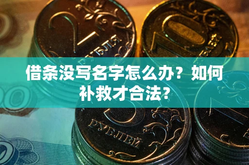 济南借条没写名字怎么办？如何补救才合法？