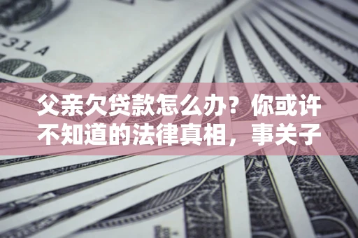 济南父亲欠贷款怎么办？你或许不知道的法律真相，事关子女未来