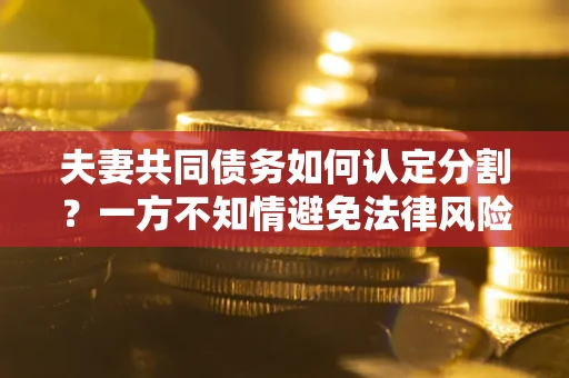 济南夫妻共同债务如何认定分割？一方不知情避免法律风险必看！